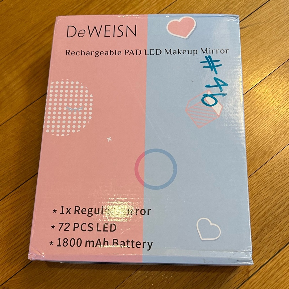 DeWEISN Rechargeable LED Makeup Mirror